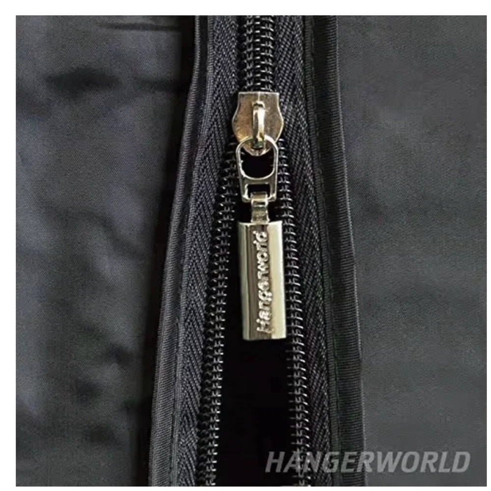 6 ft Large Black Clothes Rack Cover with Zippers
